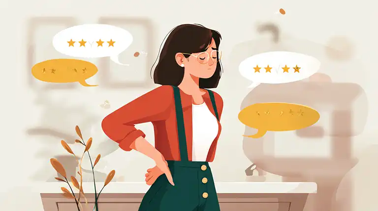 a shop owner bothered by reviews